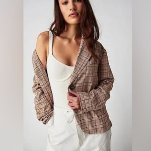 We The Free 'Cali' Plaid Blazer size M